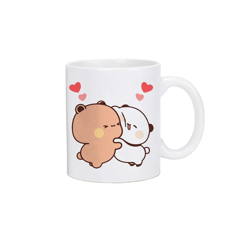 Coffee Milk Cup Mocha Cat Panda Bear Couple Mug