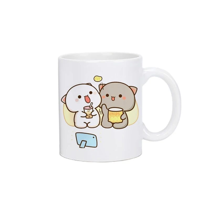 Coffee Milk Cup Mocha Cat Panda Bear Couple Mug