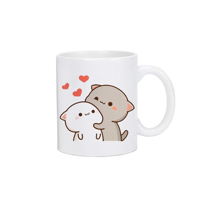 Coffee Milk Cup Mocha Cat Panda Bear Couple Mug