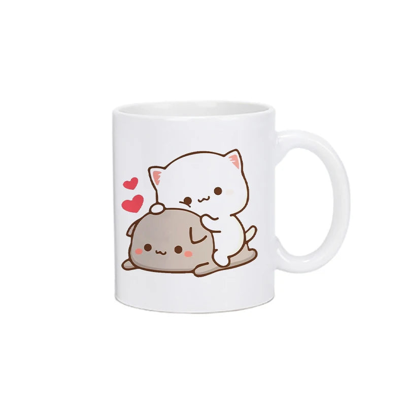 Coffee Milk Cup Mocha Cat Panda Bear Couple Mug
