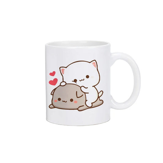 Coffee Milk Cup Mocha Cat Panda Bear Couple Mug