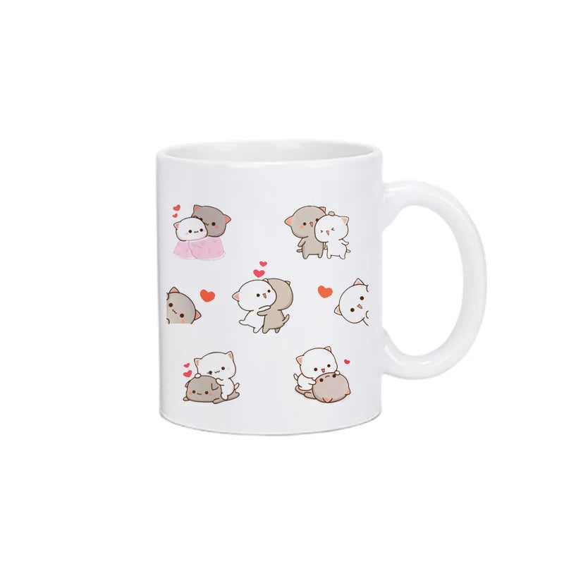 Coffee Milk Cup Mocha Cat Panda Bear Couple Mug