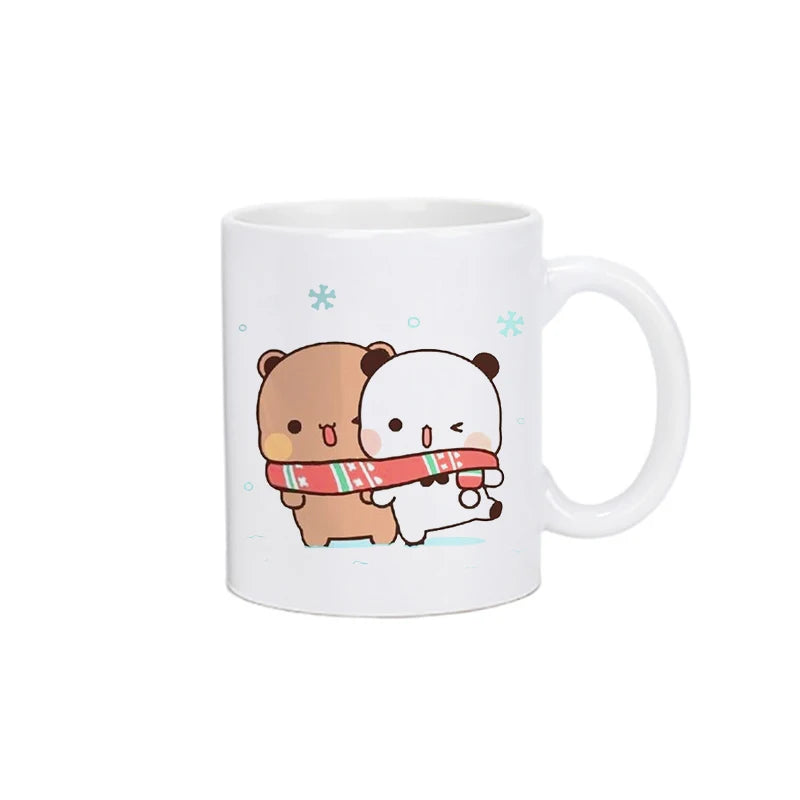 Coffee Milk Cup Mocha Cat Panda Bear Couple Mug