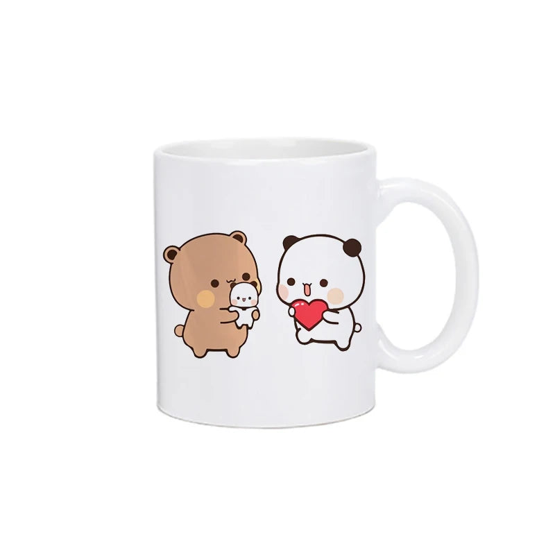 Coffee Milk Cup Mocha Cat Panda Bear Couple Mug