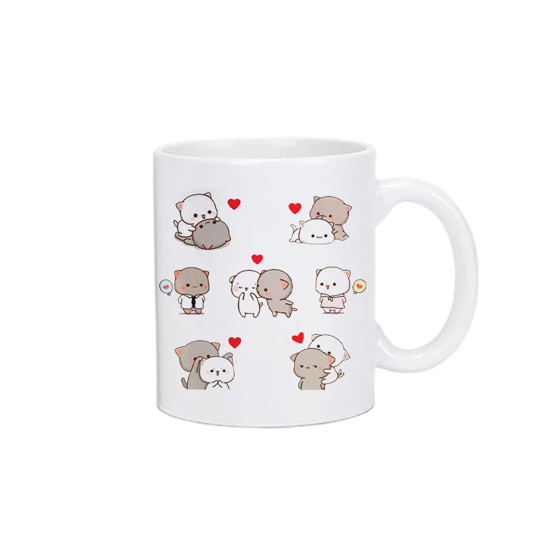 Coffee Milk Cup Mocha Cat Panda Bear Couple Mug
