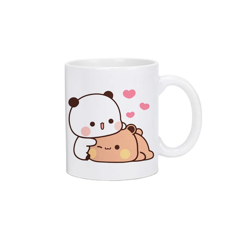 Coffee Milk Cup Mocha Cat Panda Bear Couple Mug