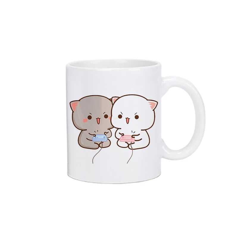 Coffee Milk Cup Mocha Cat Panda Bear Couple Mug