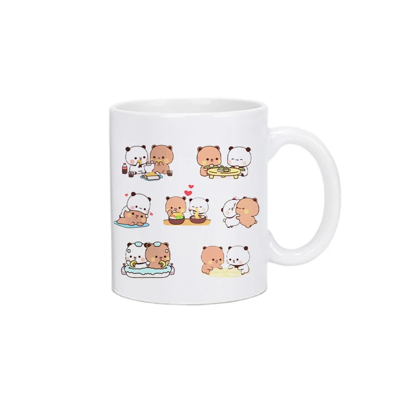 Coffee Milk Cup Mocha Cat Panda Bear Couple Mug