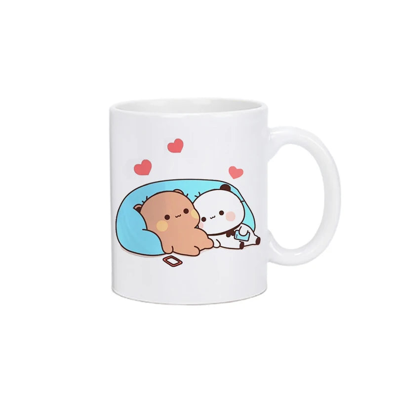 Coffee Milk Cup Mocha Cat Panda Bear Couple Mug